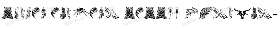 Tribal Animals Tattoo Designs字体转换